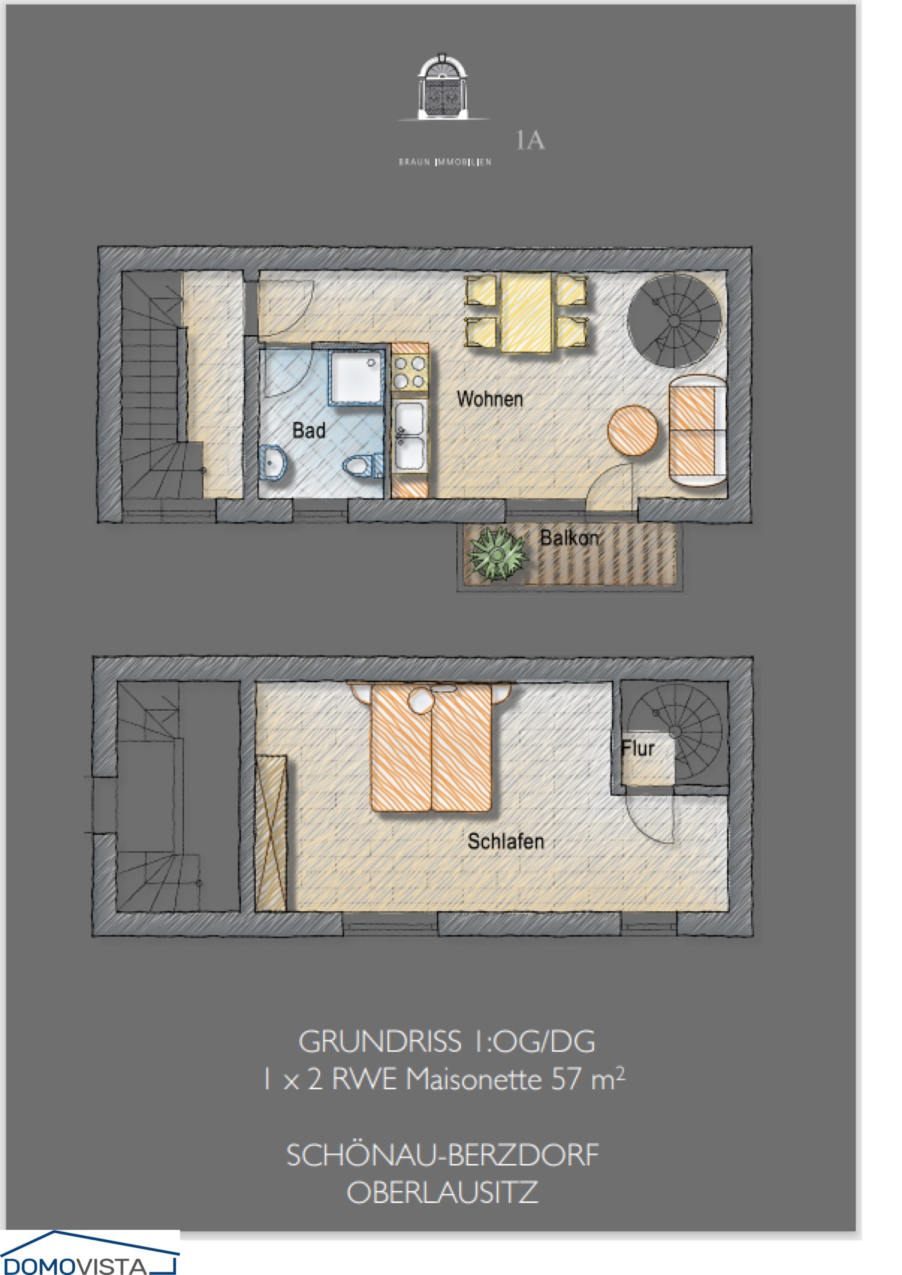 Grundriss Masionettewohnung