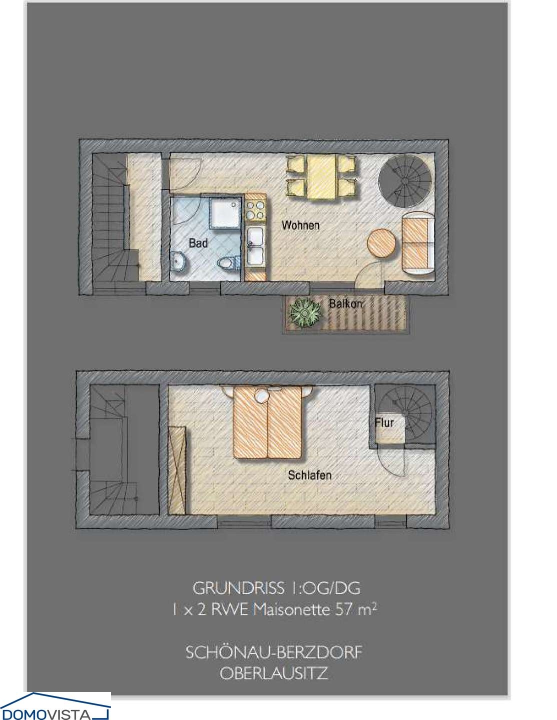 Grundriss Maisonette-Wohnung